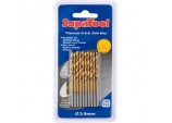 Titanium Coated HSS Drill Bits - 3.5x70mm 10 Piece