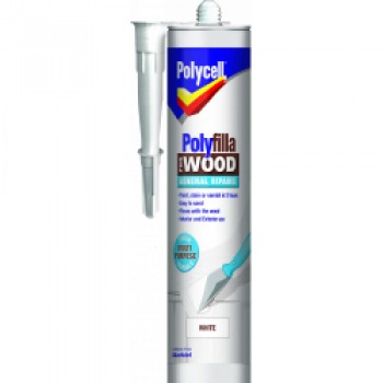 Polyfilla Wood General Repair - White Cartridge 480gm Polyfilla Wood General Repair - White Cartridge 480gm