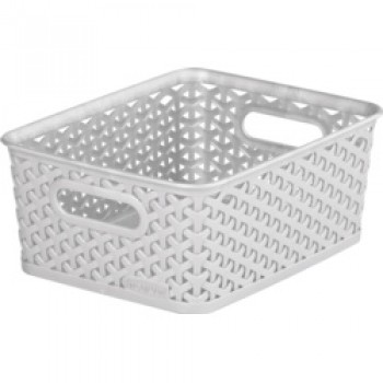 Nestable Rattan Basket - 4L Grey Nestable Rattan Basket - 4L Grey