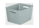 My Style Nestable Rattan Basket - 18L Grey