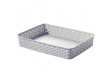 Rattan A4 Tray - Grey