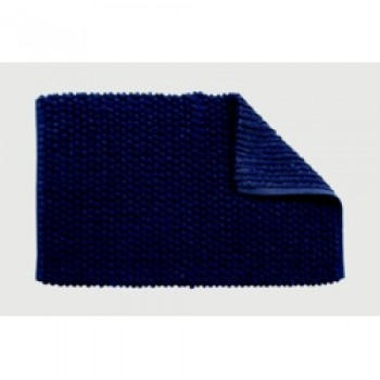 Navy Soft Cushioned Bath Mat - Textile Bath Mats/Navy