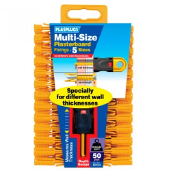 Multi-Size Plasterboard Plugs - 10 Plugs