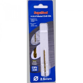 Titanium Coated HSS Drill Bits - 2.5x57mm