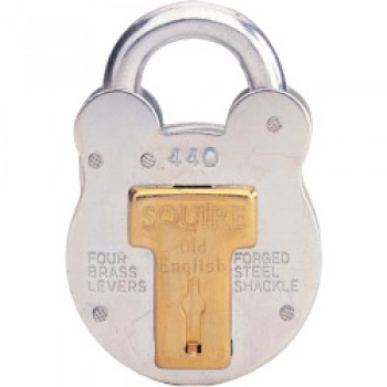 4-Lever Galvanised Steel - Old English Padlock - 50mm