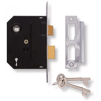 2 Lever Mortice Lock - Chrome Finish - 3