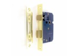 3 Lever Sash Lock Brass Plated with 2 Keys - 63mm