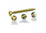Woodscrews With Yellox Coating - Box 100 5.0mm x 80mm