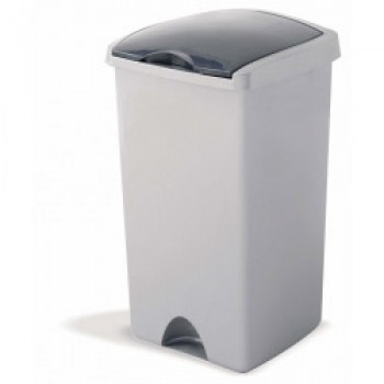 Lift Top Bin - 48L Metallic