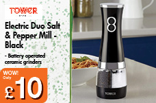 Electric Duo Salt & Pepper Mill - Black – Now Only £10.00