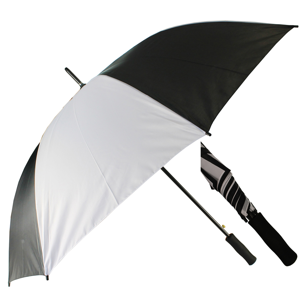 Budget Golf Auto Umbrella - Black & White